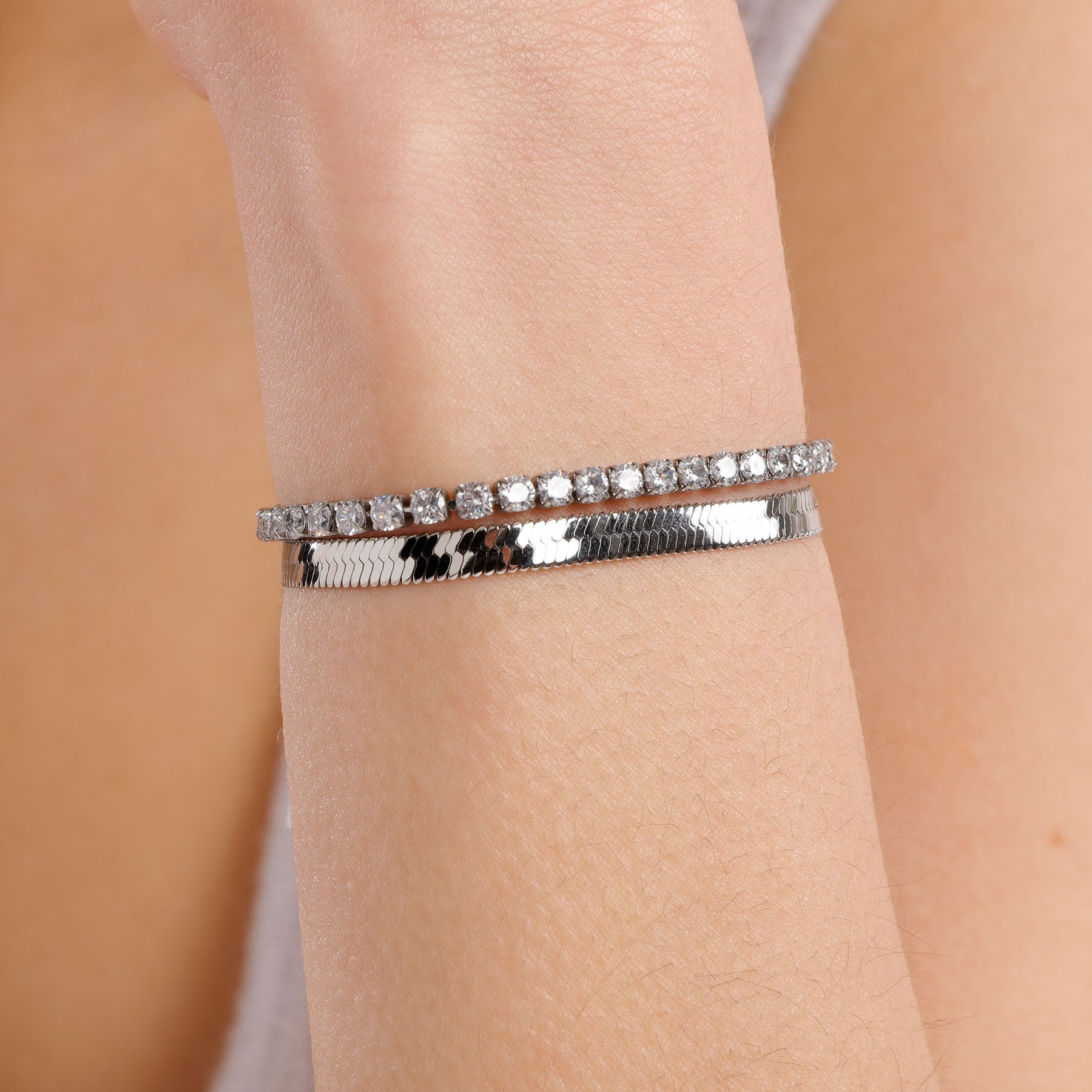 Love 2 Chain Tennis Bracelet