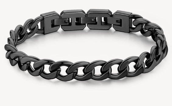 Mens Stainless/Gunmetal Bracelet