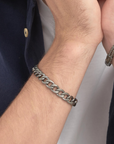 Mens Stainless/Gunmetal Bracelet