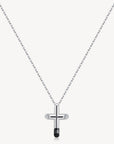 Mens Comfort Fit Polished Cross Necklace