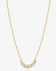 Symphonia Beaded Crystal Necklace - Gold