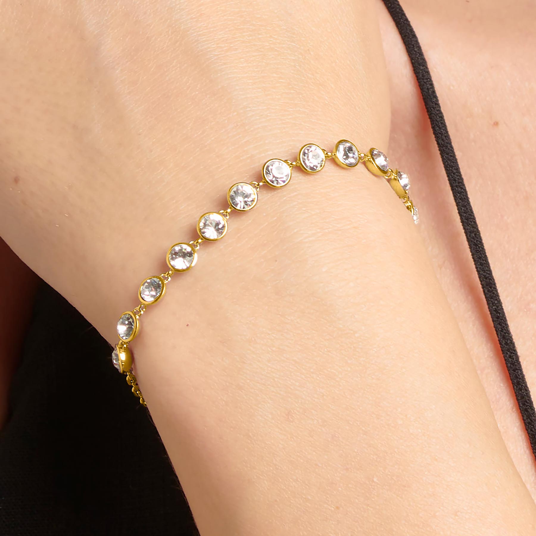 Symphonia CZ Adjustable Bracelet - Gold
