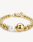 Gold & Pearl Beaded Bracelet