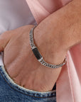 Mens Chain Tag Bracelet