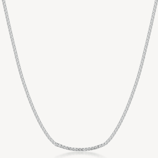 CZ Desideri Stainless Steel Necklace