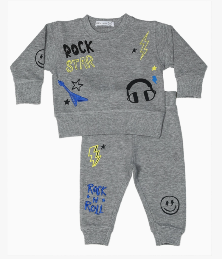 Rock Doodles French Terry Set NB