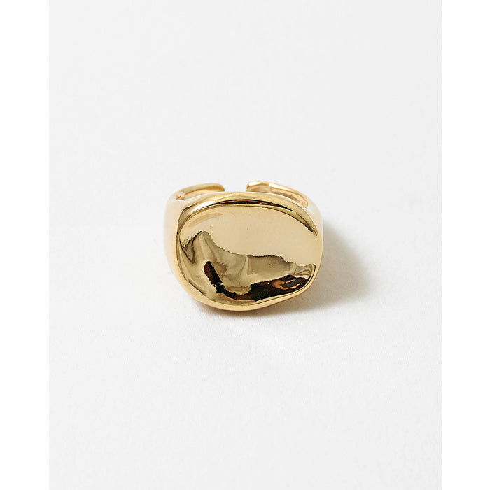 Hammered Oval Ring