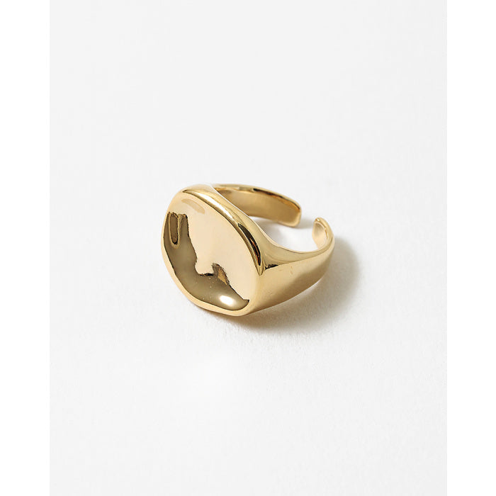 Hammered Oval Ring