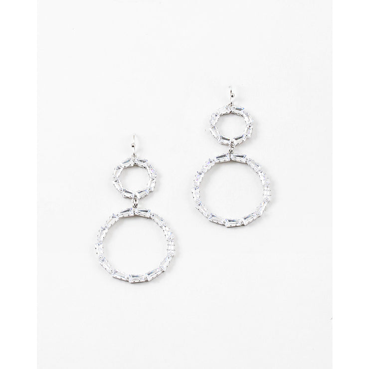 Double Hoop Earring Silver