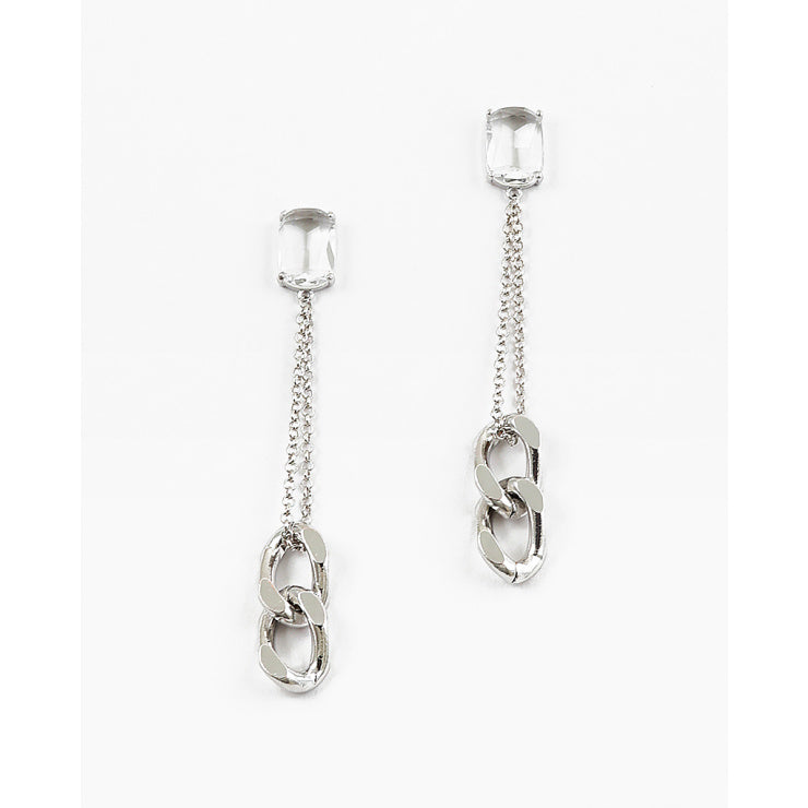 Silver Lucite Earring