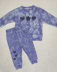 Heart & Star Lilac Tie-dye Sweatsuit NB
