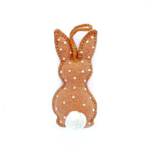 Bunny Rabbit Ornament Orange