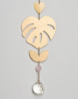 Suncatcher Monstera/Rose Quartz