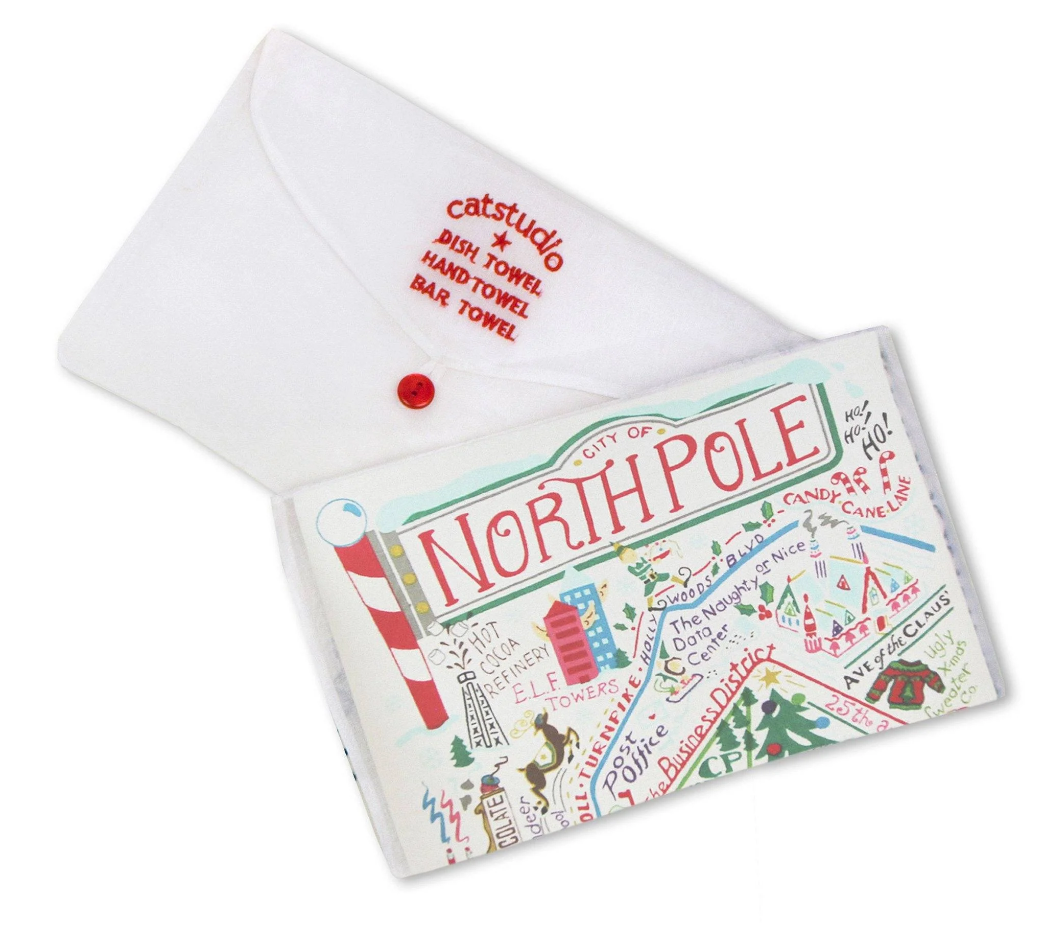 North Pole City Dish Towel