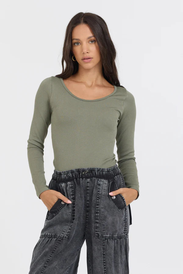 Seamless Long Sleeve Tee - Olive