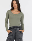 Seamless Long Sleeve Tee - Olive