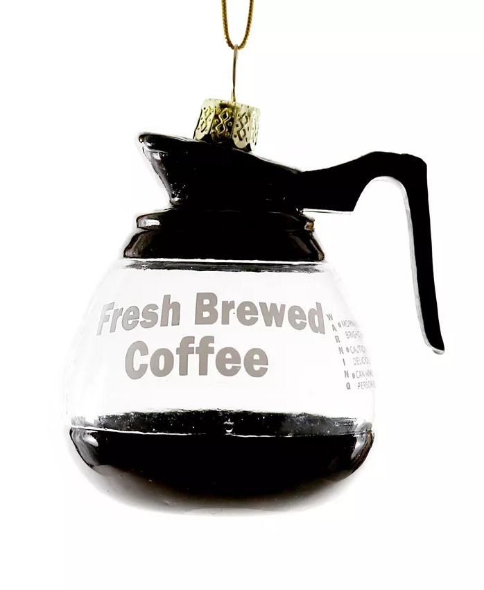 Diner Coffee Pot Glass Ornament