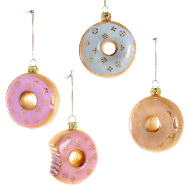 Fashion House Glass Donut Ornament