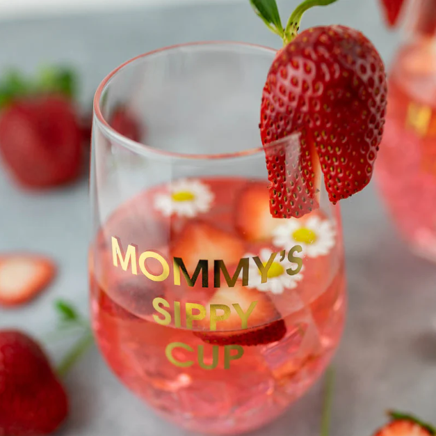 Mommy's Sippy Cup Wine Glass