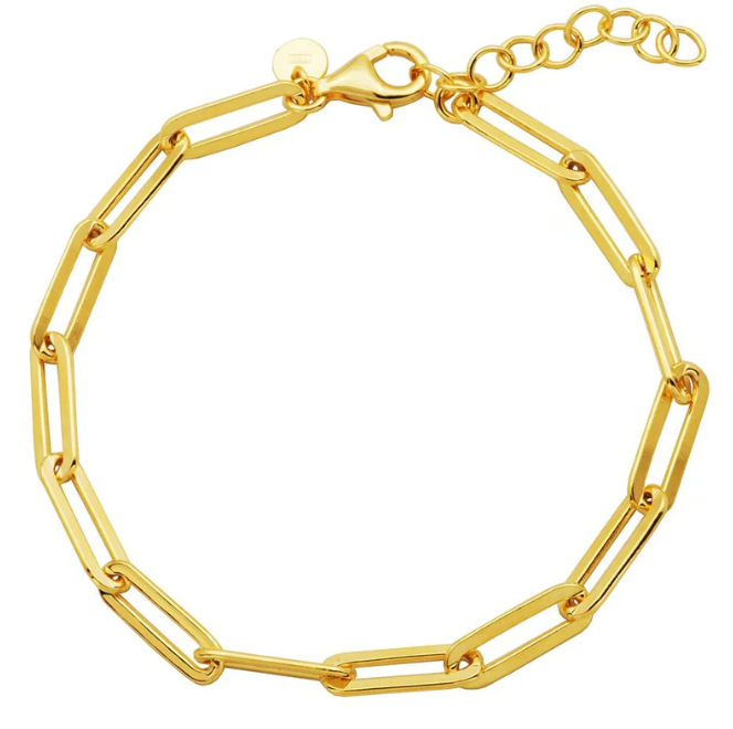 Gold Paperclip Chain Bracelet