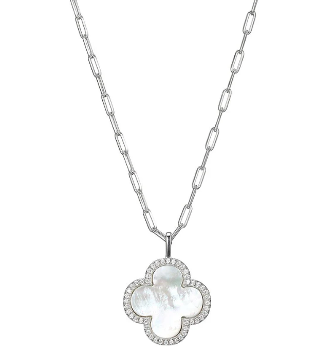 Silver Clover Pendent Necklace