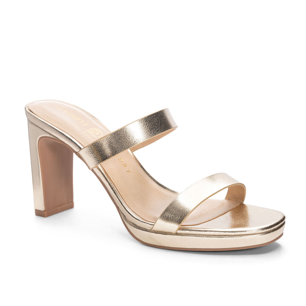 Gold Metallic Tete Heel
