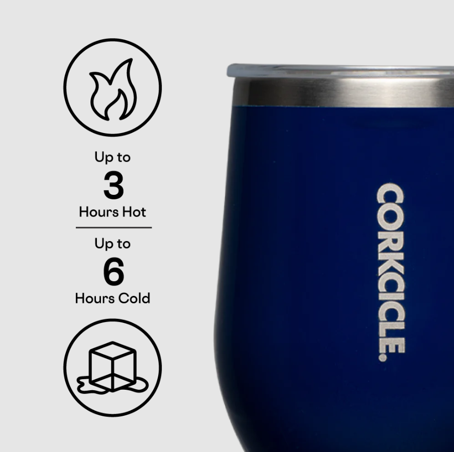 Classic 12oz Stemless - Glossy Navy