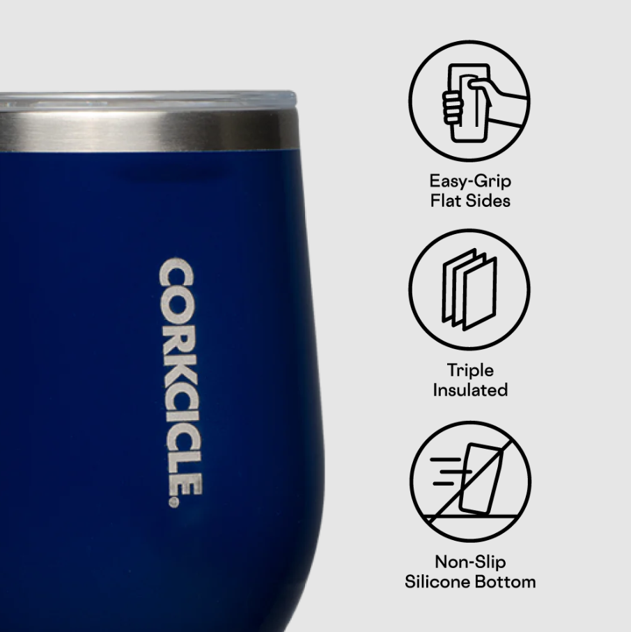Classic 12oz Stemless - Glossy Navy