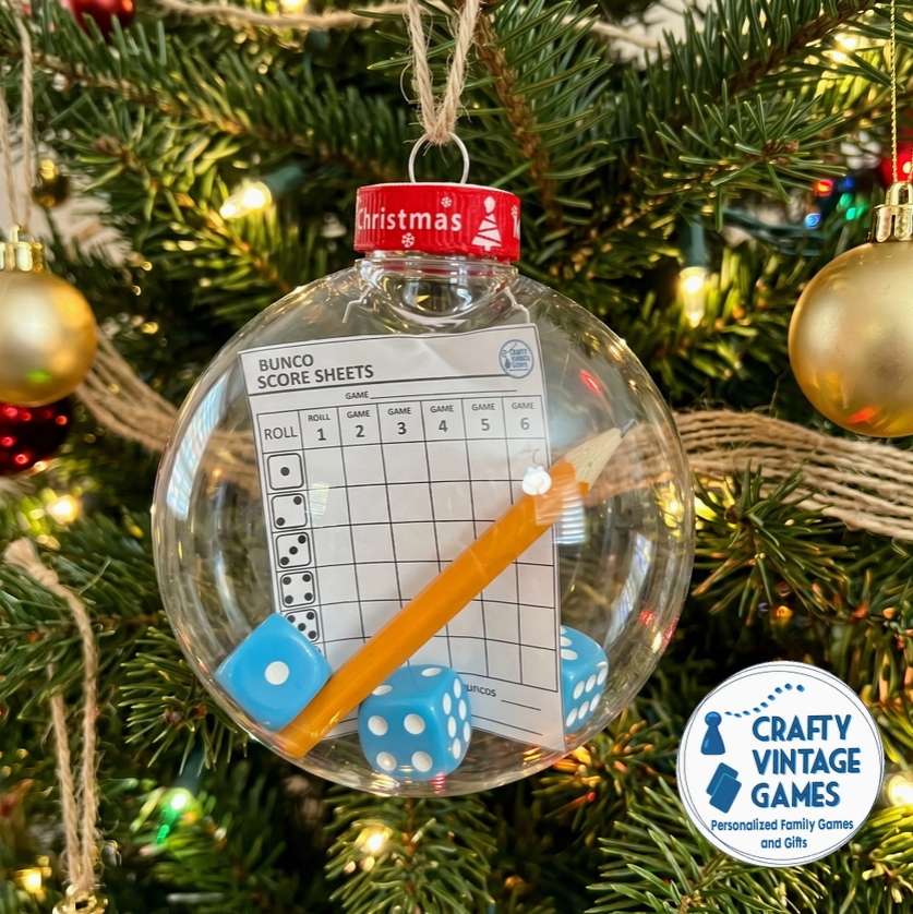 Bunco Ornament w/ Dice and Pencil