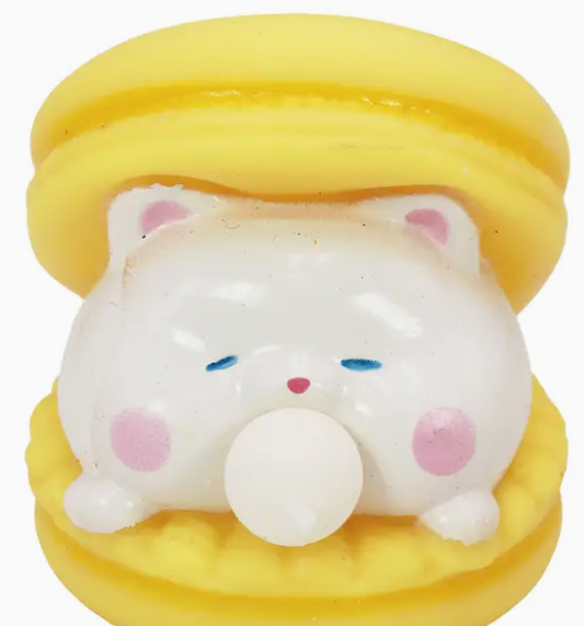 Yellow Cat Macaron Squishy