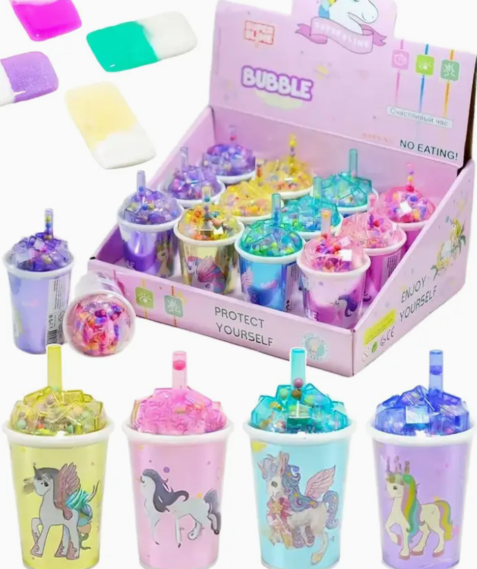 Unicorn Slime Cup Yellow