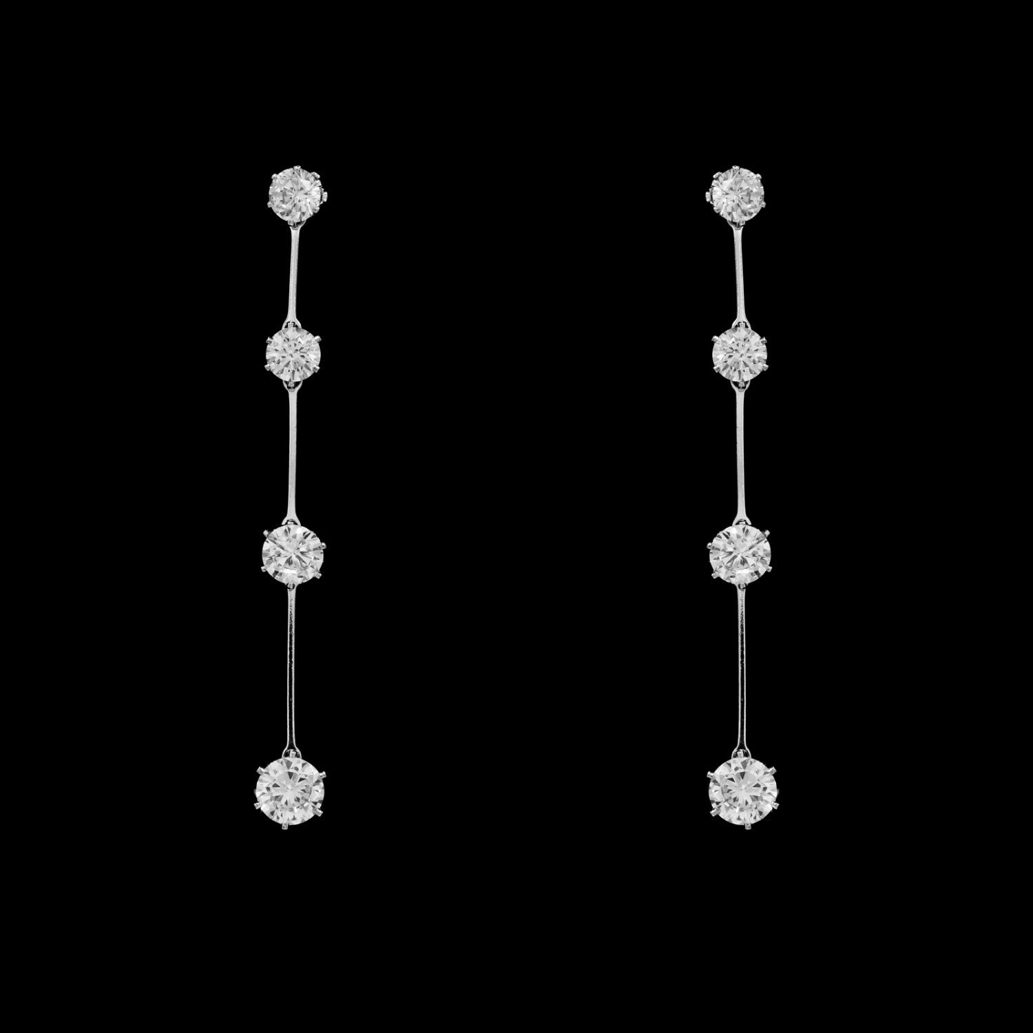 4 Tier Round Drop Earrings