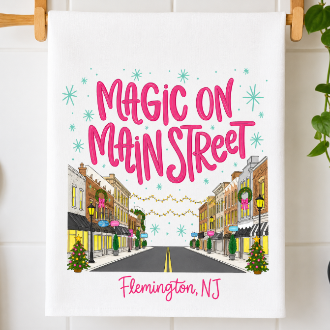 Magic On Main Street Tea Towel