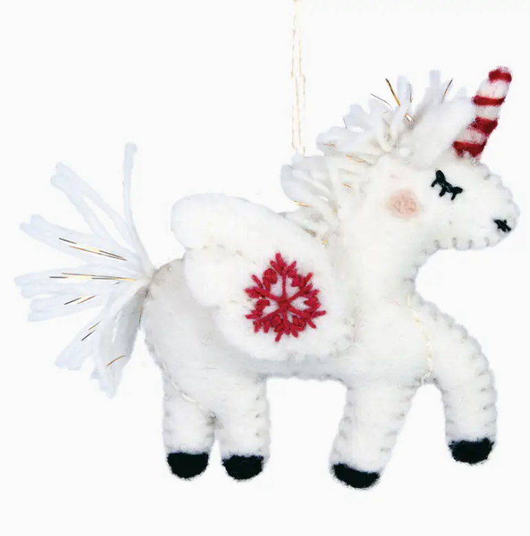 Snowflake Unicorn Ornament