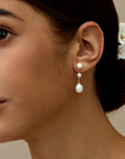 Gold Freshwater Pearl Drop Earrings