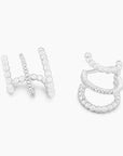 Chart Your Course Hoop Earrings Silver