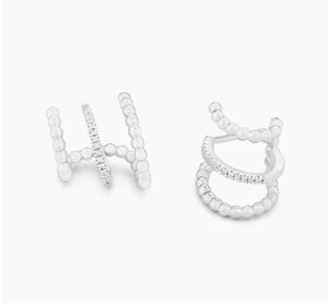 Chart Your Course Hoop Earrings Silver