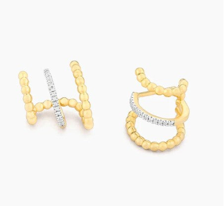 Chart Your Course Hoop Earrings Gold