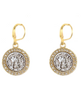 Gold Hestia Coin Earrings