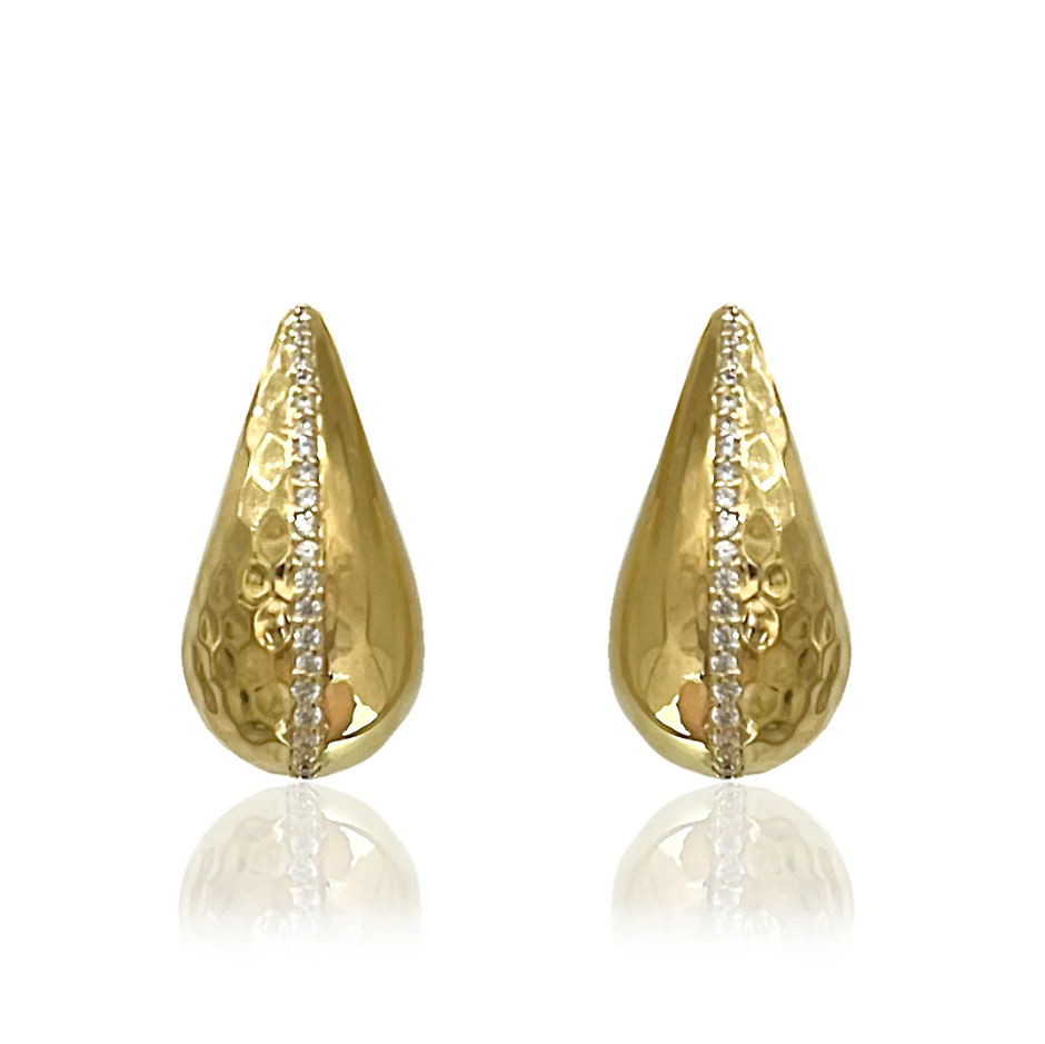 Gold Gia Tear Drop Earrings