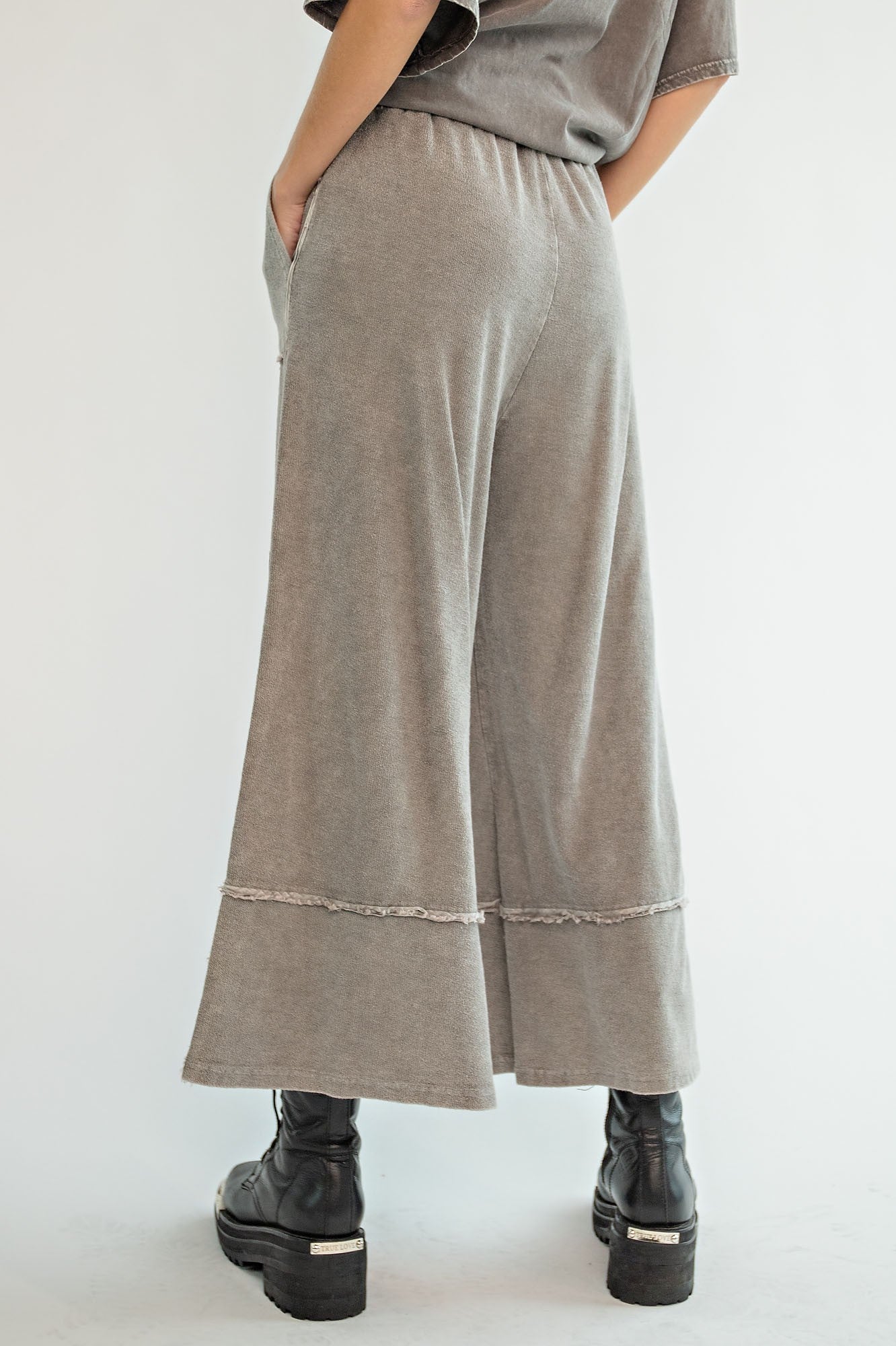 Washed Wide Legged Palazzo Pants