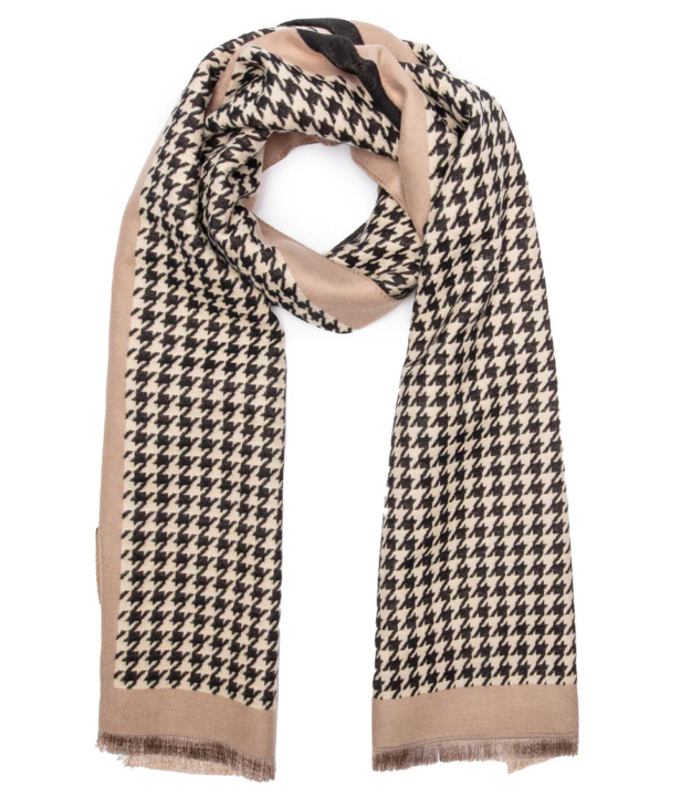 Black Dog Tooth Check Scarf