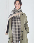 Black Dog Tooth Check Scarf