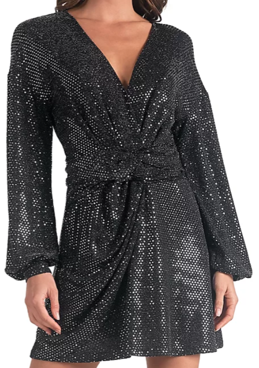 Sparkle Dress Dolman Sleeve