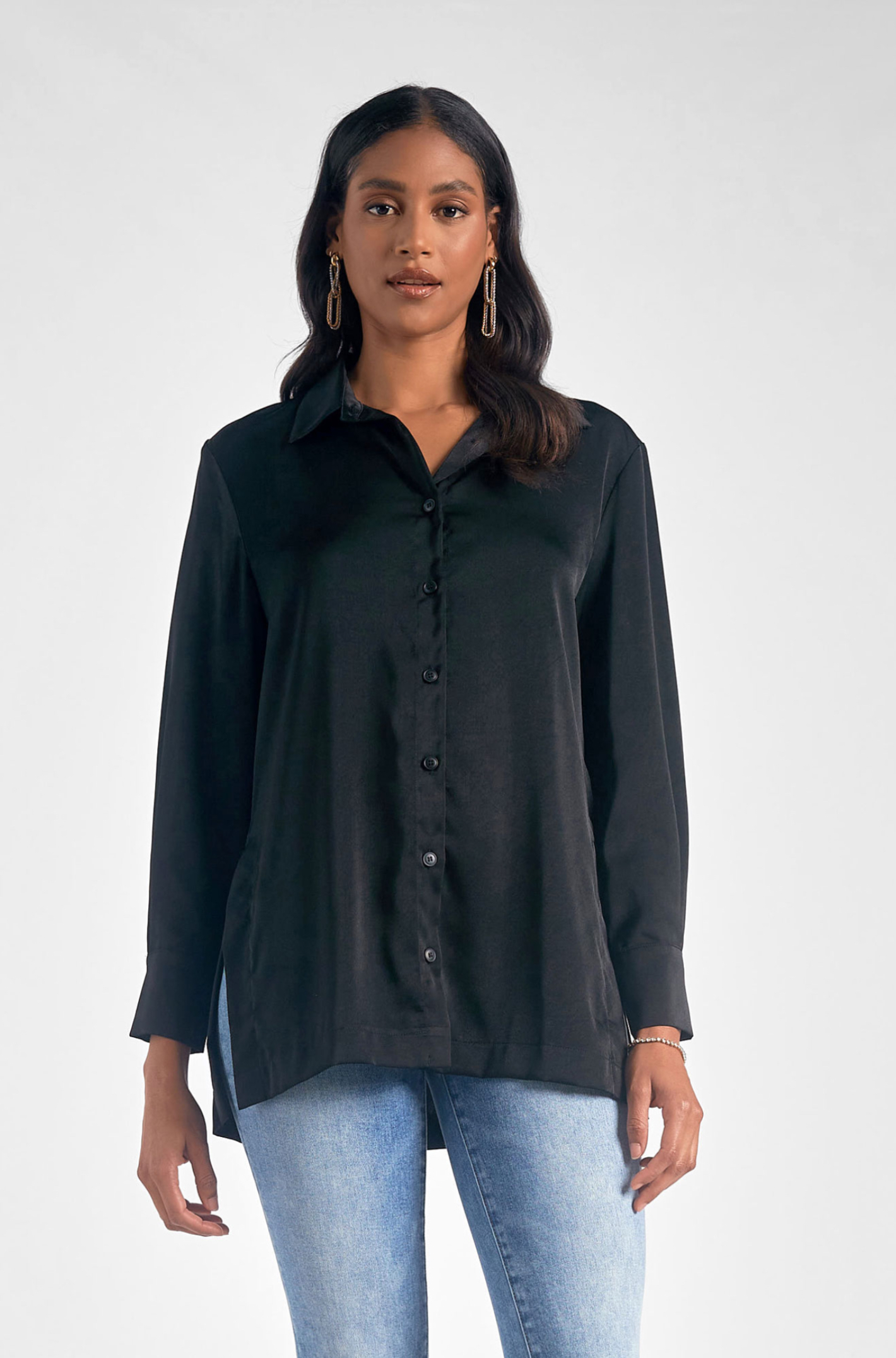 High Side Slit Button Down