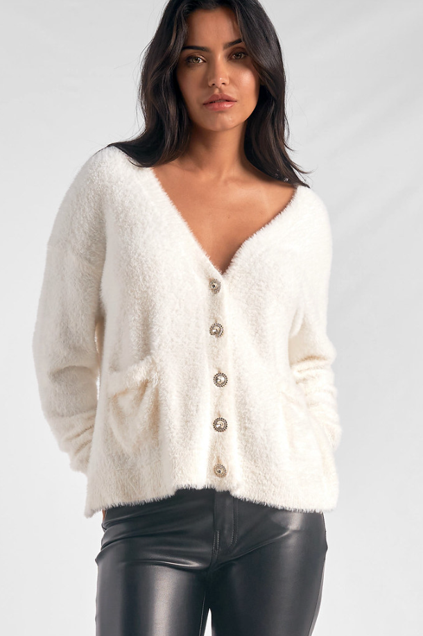 Off White Sweater Cardigan