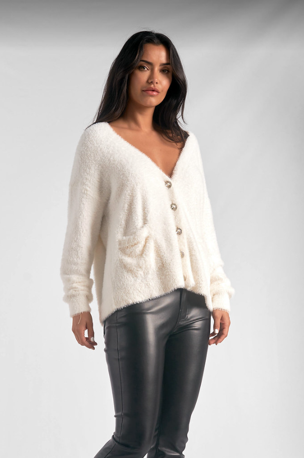 Off White Sweater Cardigan