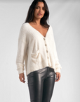Off White Sweater Cardigan