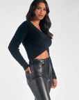 Black Off Shoulder Sweater
