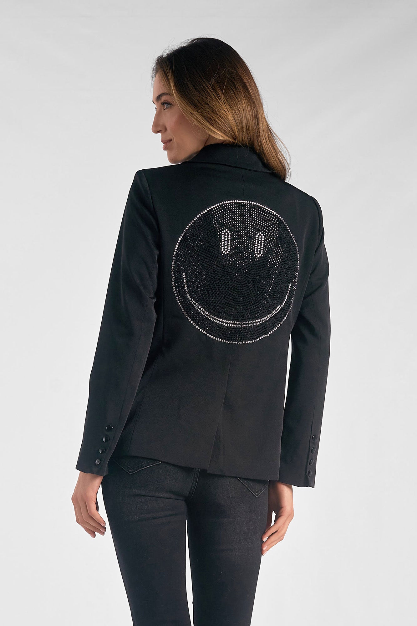 Bedazzled Smiley Blazer
